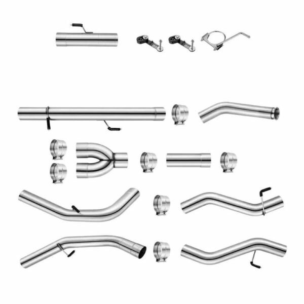 5" Turbo Back Duals 2013-2018 6.7L Cummins DPF Delete Race Pipe Dodge Ram 2500/3500 - Image 2