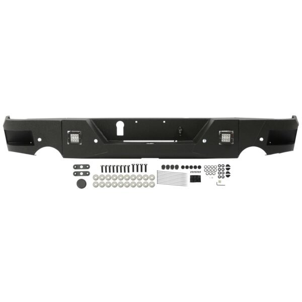 Truck Black Steel Rear Bumper for 2009-2018 Dodge Ram 1500 Face Bar Guard Step - Image 12