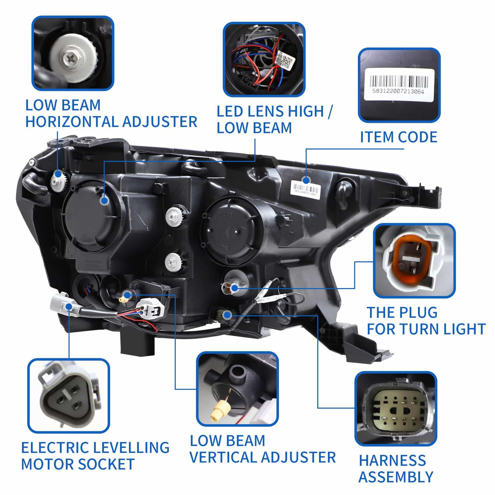 16-20 Ford Ranger PX2 PXS Headlights with Sequential Indicators - Image 5