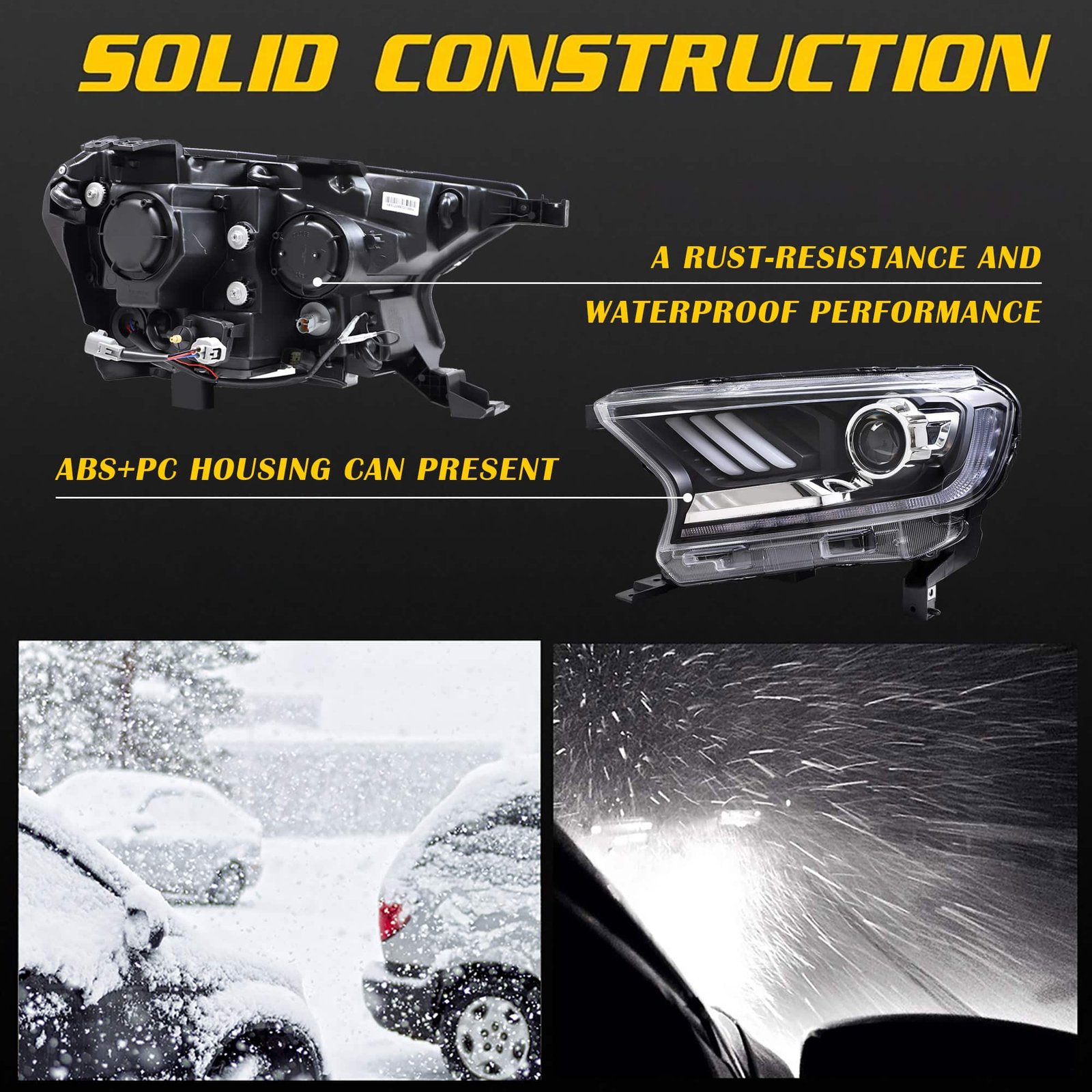 16-20 Ford Ranger PX2 PXS Headlights with Sequential Indicators - Image 9