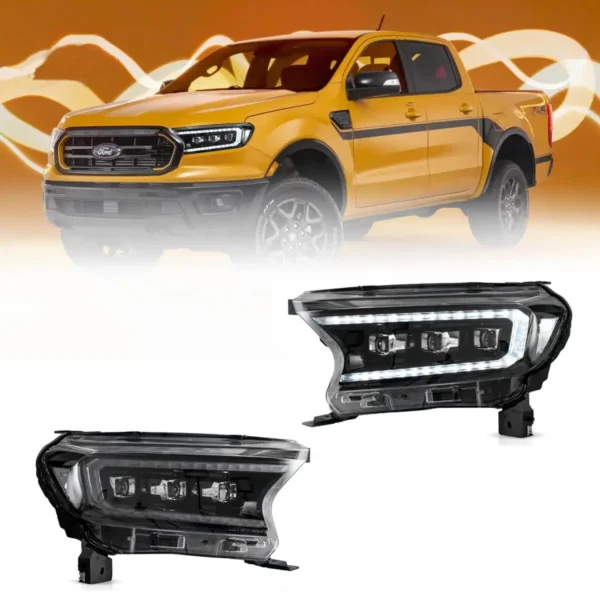 19-23 Ford Ranger [US Types] LED Matrix Projector HeadLights Black ...
